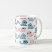 Niedliche Minimalistische Tasse 🦭 💙 💗 (VorderseiteRechts)