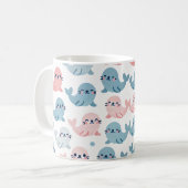 Niedliche Minimalistische Tasse 🦭 💙 💗 (Vorderseite Links)