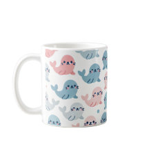Niedliche Minimalistische Tasse 🦭 💙 💗
