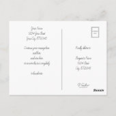 Niedliche Minimalistische Vögel Schwarzes Rot Zeic Postkarte (Rückseite)