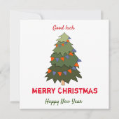 Niedliche Minimalistische Weihnachten und Neues Ja (Vorderseite)