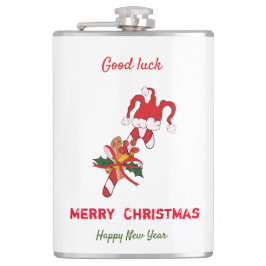 Niedliche Minimalistische Weihnachten und Neues Ja Flachmann