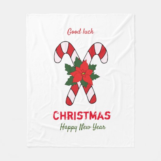 Niedliche Minimalistische Weihnachten und Neues Ja Fleecedecke (Vorderseite)