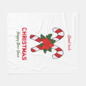 Niedliche Minimalistische Weihnachten und Neues Ja Fleecedecke (Vorderseite (Horizontal))