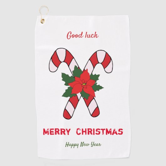 Niedliche Minimalistische Weihnachten und Neues Ja Golfhandtuch (Vorderseite)