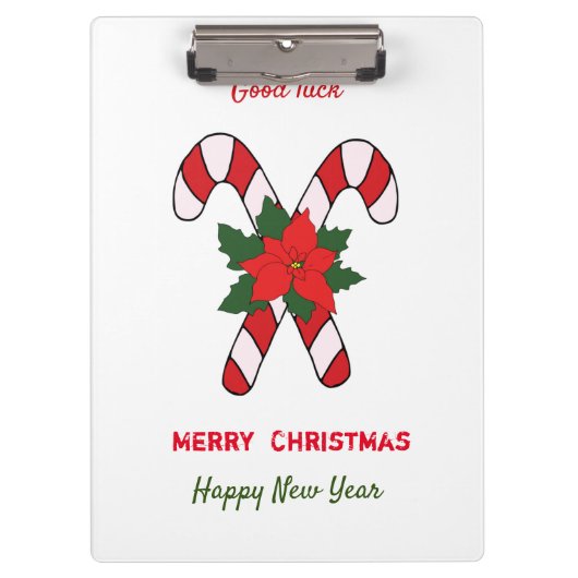 Niedliche Minimalistische Weihnachten und Neues Ja Klemmbrett (Vorderseite)