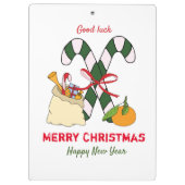 Niedliche Minimalistische Weihnachten und Neues Ja Klemmbrett (Rückseite)