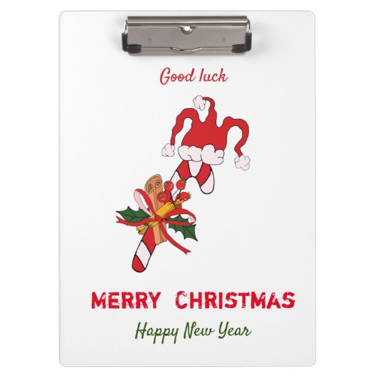 Niedliche Minimalistische Weihnachten und Neues Ja Klemmbrett (Vorderseite)