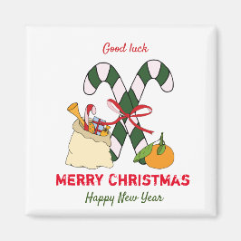 Niedliche Minimalistische Weihnachten und Neues Ja Magnet