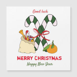 Niedliche Minimalistische Weihnachten und Neues Ja Magnetkarte