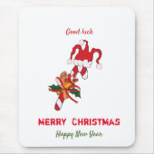 Niedliche Minimalistische Weihnachten und Neues Ja Mousepad (Vorne)