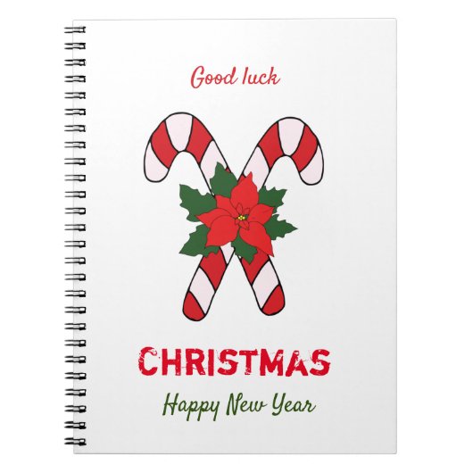 Niedliche Minimalistische Weihnachten und Neues Ja Notizblock (Vorderseite)