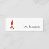 Niedliche Minimalistische Weihnachts-Elf Spielzeug Mini Visitenkarte (Vorderseite)