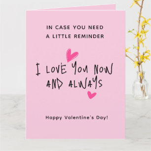 Niedliche Minimalistische Zeitschrift Valentinstag Karte