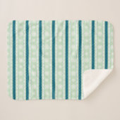 Niedliche Minze Aquamarine Weihnachtsschneeflocken Sherpadecke (Vorderseite (Horizontal))