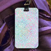 Niedliche Minze Glitzer-Monogramm Gepäckanhänger