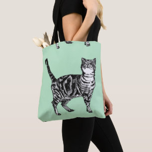 Niedliche Minze Grüne Girls Teller von Cat Grocer Tasche