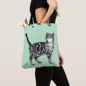 Niedliche Minze Grüne Girls Teller von Cat Grocero Tasche (Von Nahem)