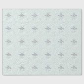 Niedliche Minze Spooky Niedliche Oktoberdusche Geschenkpapier (Flach)