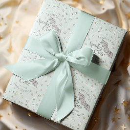 Niedliche Minze Spooky Niedliche Oktoberdusche Geschenkpapier