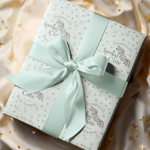 Niedliche Minze Spooky Niedliche Oktoberdusche Geschenkpapier