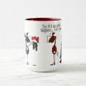 Niedliche Mistelzweig-PferdeCartoon-Tasse Tasse (Zentrum)