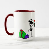 Niedliche Mistelzweig-PferdeCartoon-Tasse Tasse (Links)