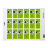 Niedliche mistletoe Liebe Vögel Unsere ersten Weih Adressaufkleber (Vorne)