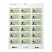 Niedliche mistletoe Liebe Vögel Unsere ersten Weih Adressaufkleber (Vorne)