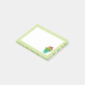 Niedliche Mit Augen Lächelnde Kakteen in Red Sombr Post-it Klebezettel (angewinkelt)