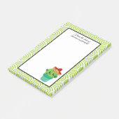 Niedliche Mit Augen Lächelnde Kakteen in Red Sombr Post-it Klebezettel (angewinkelt)