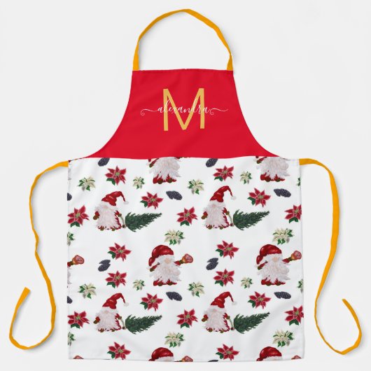 Niedliche mit Monogramm Aquarelltaufe Schürze (Vorderseite)