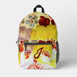 Niedliche Mit Monogramm Blumendrucke Bedruckter Rucksack
