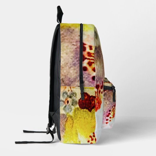 Niedliche Mit Monogramm Blumendrucke Bedruckter Rucksack (Links)