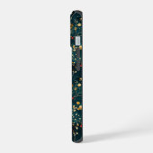 Niedliche Mit Monogramm Blumenfarbe gemustert iPhone 15 Hülle (Linke Seite)