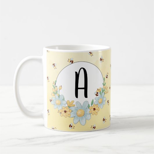 Niedliche Mit Monogramm Hummel Kaffeetasse (Links)