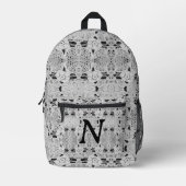 Niedliche Mit Monogramm Imitate - gestrichelte Spi Bedruckter Rucksack (Vorderseite)