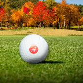 Niedliche mit Monogramm Initial-A-Koralle Golfball