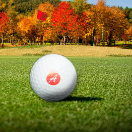 Niedliche mit Monogramm Initial-A-Koralle Golfball