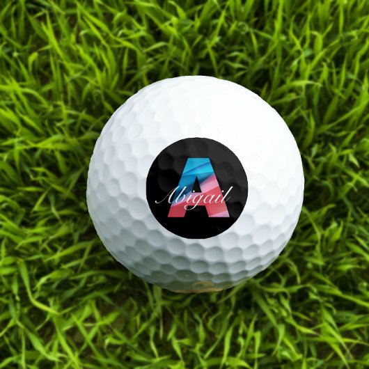 Niedliche mit Monogramm Initialaufnahme Rosa Schwa Golfball