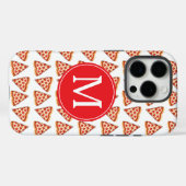 Niedliche Mit Monogramm Initials Pizza Pattern Case-Mate iPhone Hülle (Rückseite (Horizontal))