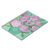 Niedliche Mit Monogramm Petalen in einem rosa Note Notizblock (Linke Seite)