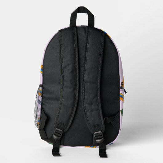 Niedliche Mit Monogramm Schule Bedruckter Rucksack (Rückseite)