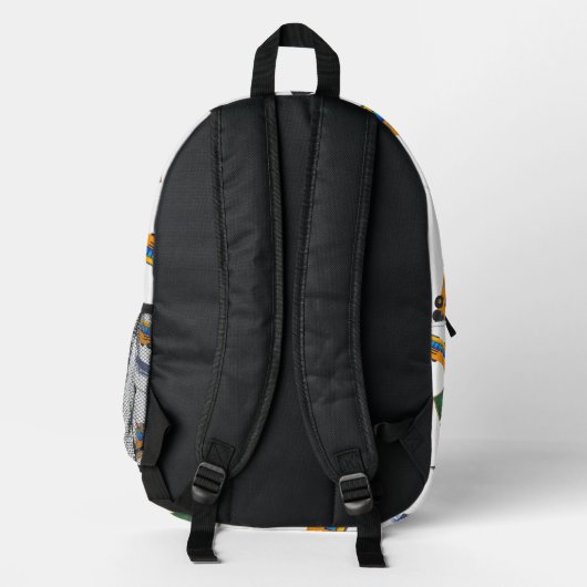 Niedliche Mit Monogramm Schule Bedruckter Rucksack (Rückseite)