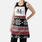 Niedliche Mit Monogramm Weihnachts-Sweater-Muster Schürze (InSitu)