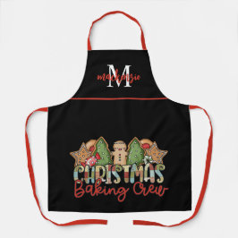 Niedliche Mit Monogramm Weihnachtsbacken Crew Schü Schürze