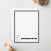 Niedliche Mitteilungskarten der Welpenkunst Person (Vorderseite/Rückseite Beispiel)