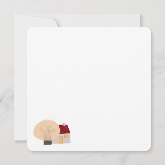 Niedliche Mitteilungskarten im Herbst - Herbstlaub (Rückseite)