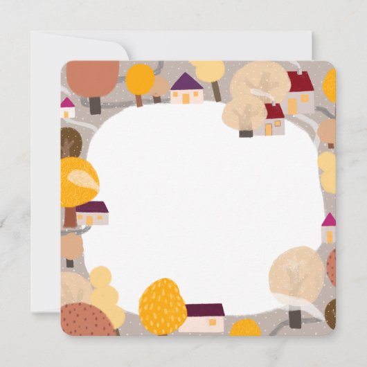 Niedliche Mitteilungskarten im Herbst - Herbstlaub (Vorderseite)