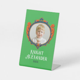 Niedliche mittelalterliche Heraldische Wappen Ritt Sockelschild